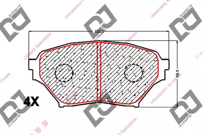 Комплект тормозных колодок DJ PARTS BP1679